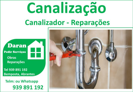 Canalizador 24 horas, 939891192, Bemposta, Abrantes.